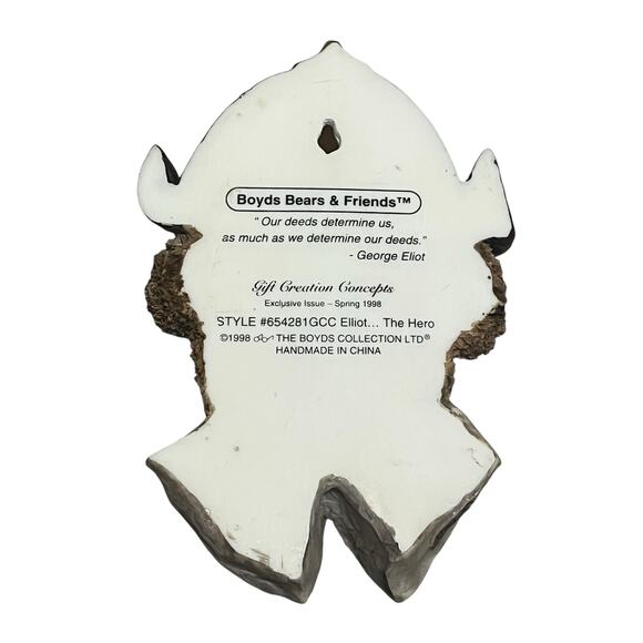 Boyds Bears Vintage 1998 Elliot The Hero Fireman Wall Plaque - Picture 4 of 5